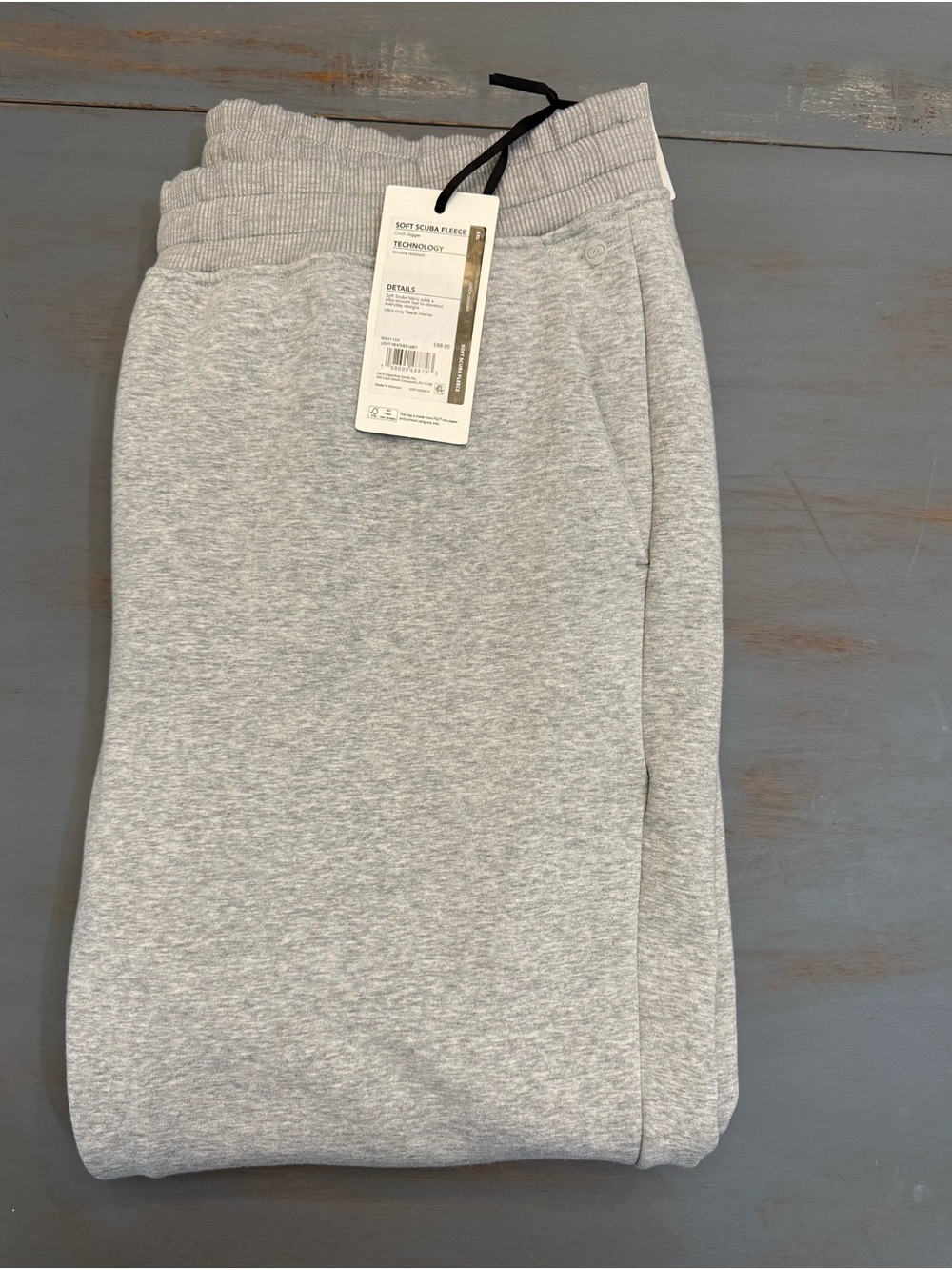 CALIA Soft Scuba Fleece Jogger Women’s XXL Light Heather Gray NWT $88